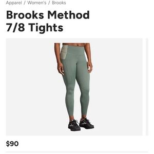 Brooks Method Sage Green 7/8 Tights